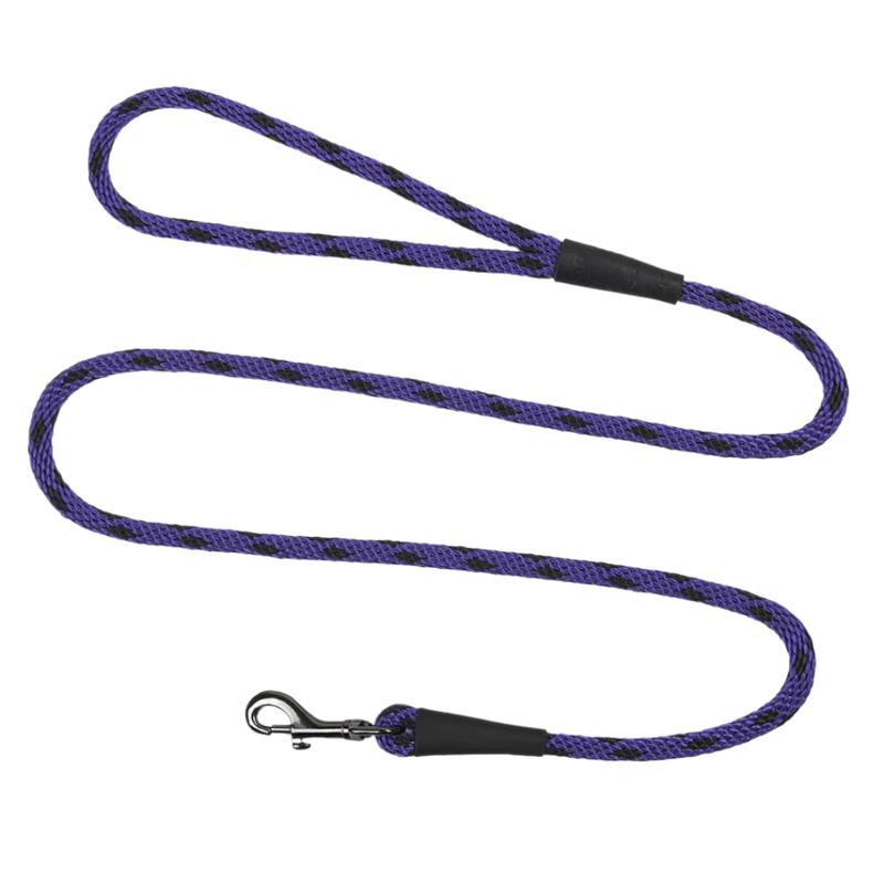 Mendota hundeline Black Ice Purple 1.8 meter lang, 9 mm tyk