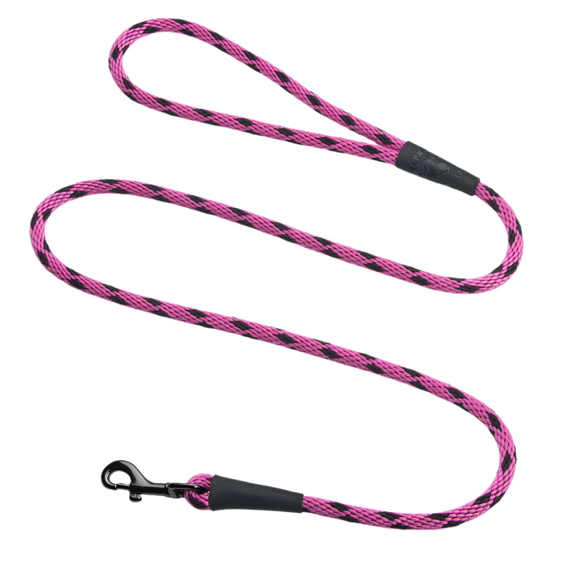 Mendota hundeline Black Ice Raspberry 1.8 meter lang, 9 mm tyk