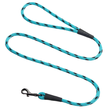 Mendota hundeline black ice turqouise 1.8 meter lang 9mm tyk