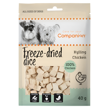 Companion freeze dried dice kylling 40g