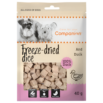 Companion freeze dried dice and 40g