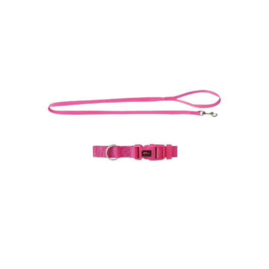 NYC Halsbånd & Line til Hvalpe Mellem - Pink Sæt