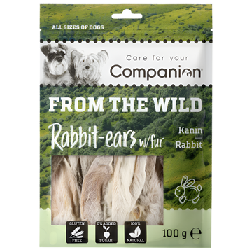 Companion from the wild kaninøre med pels 100g