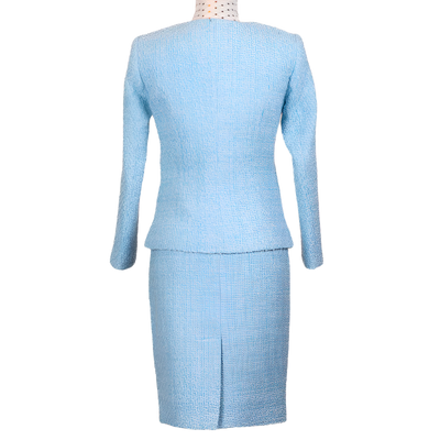NEW CHANEL LOOK SUIT LIGHT BLUE