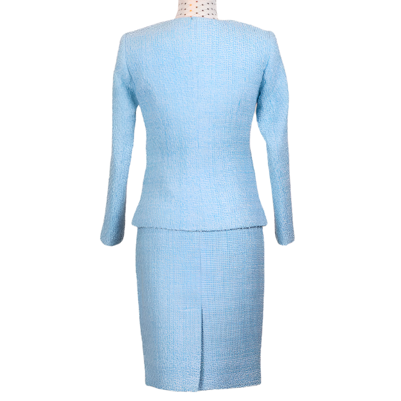 NEW CHANEL LOOK SUIT LIGHT BLUE