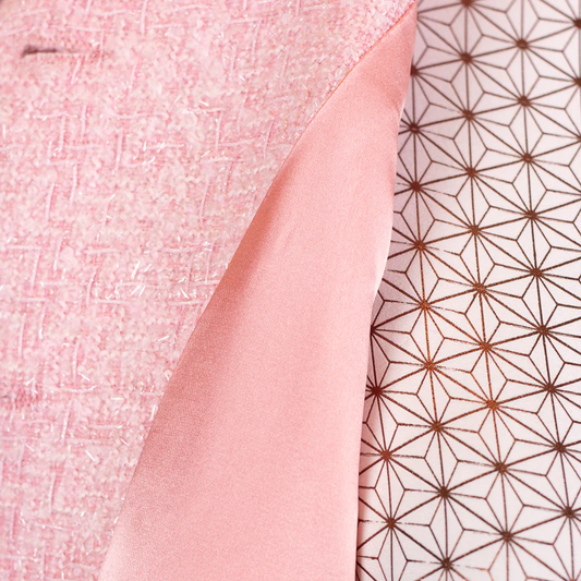 CBK Suits New Tweed Look Blazer Light Pink
