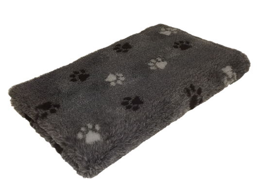 CBK Skridsikker vetbed gråmeleret med to-farvet poter 100x150cm - 30mm tykt