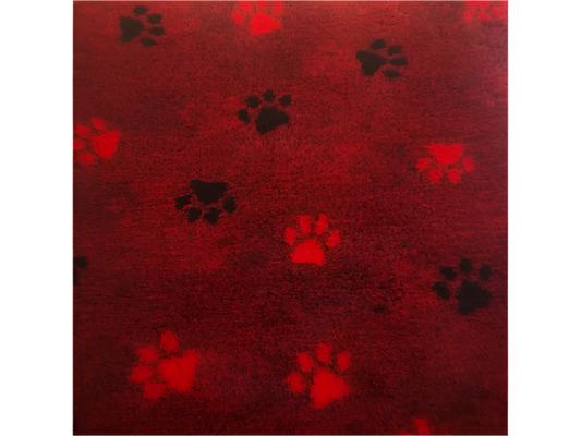 CBK Skridsikker vetbed rødmeleret med to-farvet poter 100x150cm - 30mm tykt