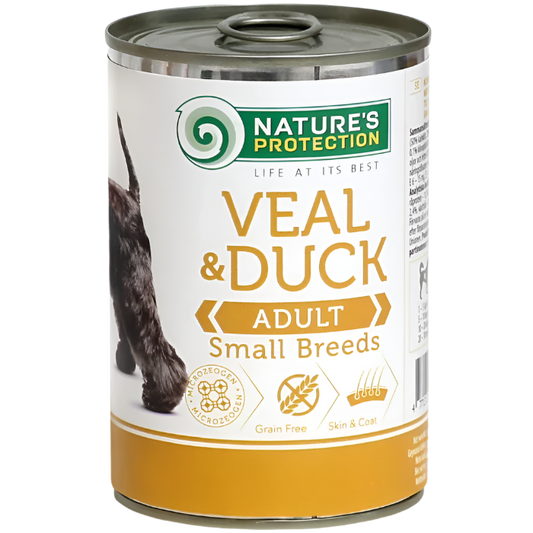 Nature's Protection vådfoder adult, veal & duck 400 gram, small breed