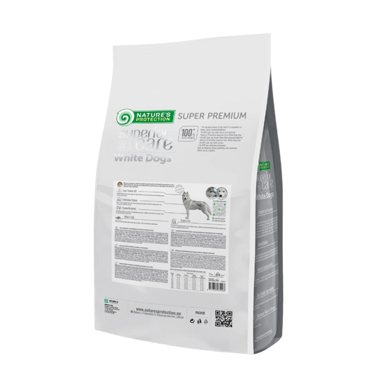 Nature's Protection White dogs adult all breed, white fish - medium kibbles