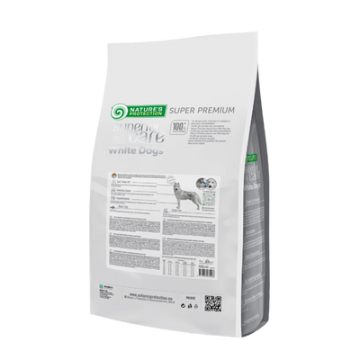 Nature's Protection White Dogs Adult All Breed, WHITE FISH - MEDIUM Kibbles