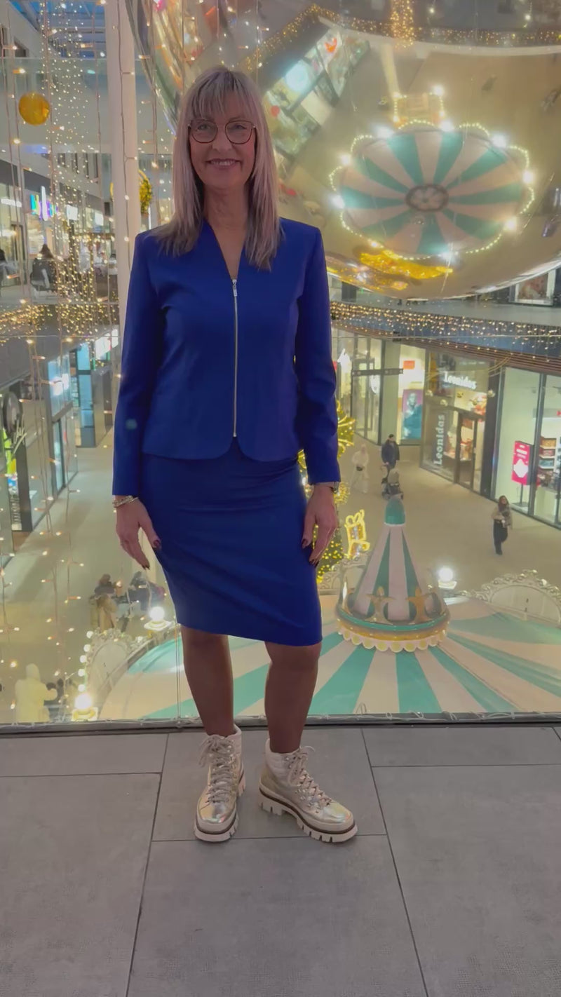 CARTIER ZIPPER BLAZER COBALT BLUE