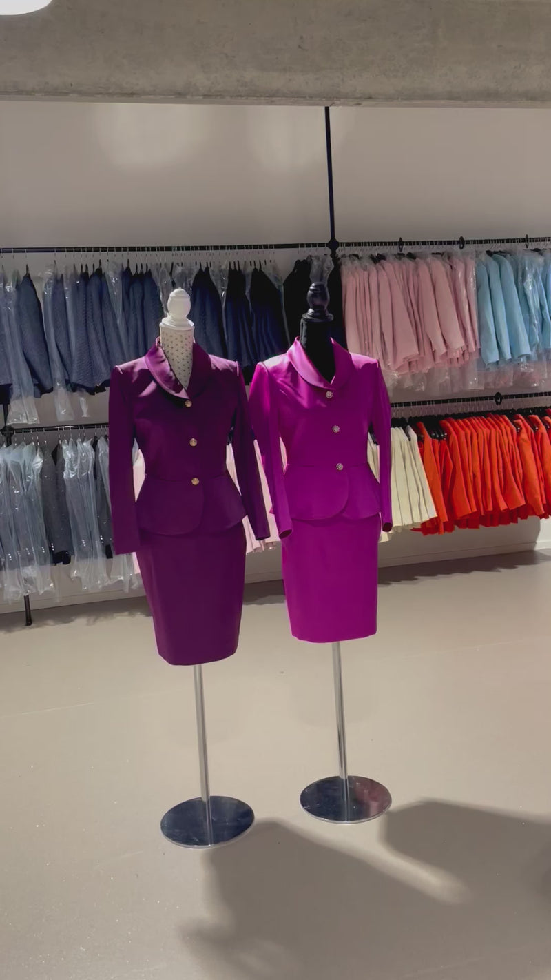 CBK Suits Marco Satin Suit Dark Purple