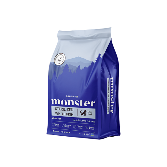Monster grain free sterilized white fish, all breed