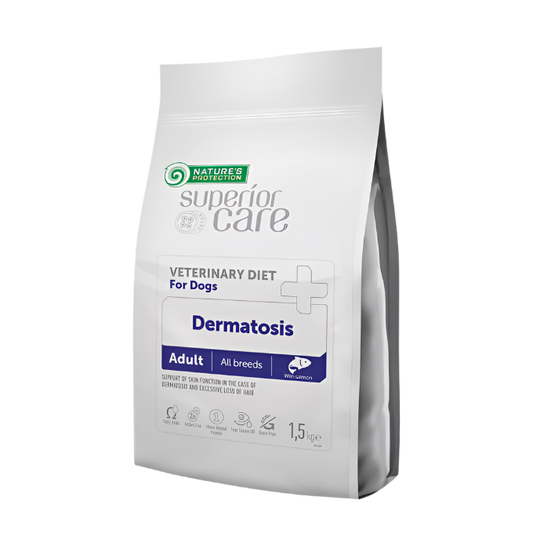 Nature`s Protection veterinary diet - salmon hypoallergenic/dermatosis adult all breed - medium kibbles