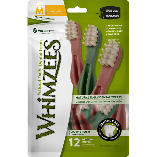 Whimzees tandbørste medium 12 stk