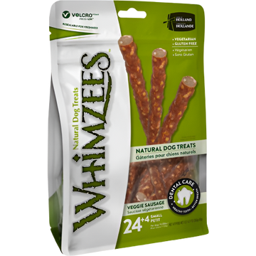 Whimzees veggie sausage small 24+4 stk