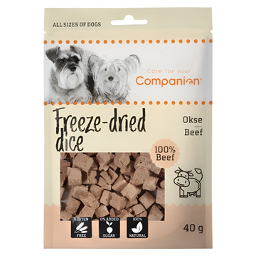 Companion freeze dried dice oksekød 40g