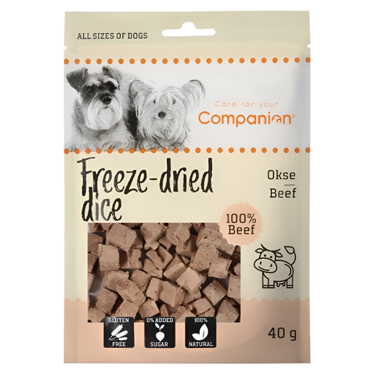 Companion freeze dried dice oksekød 40g