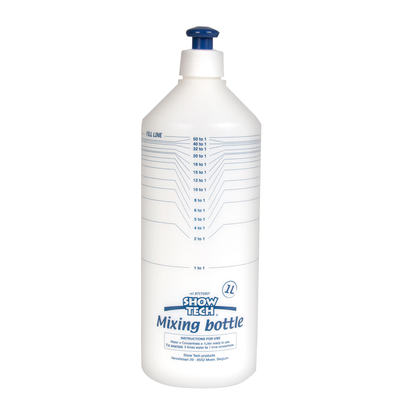 Flaske til opblanding af pelsplejeprodukter med tydelige afmærkninger 1 liter fra GroomUs.