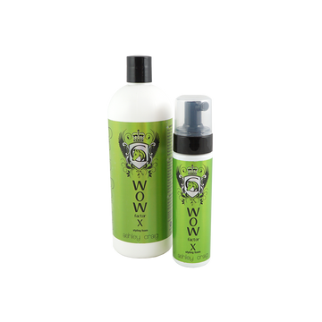 WOW Styling Foam fra Ashley Craig fås i 250 ml og 1 liter flasker. Effektiv hårskum til alle pelstyper. Fås kun hos GroomUs. 
