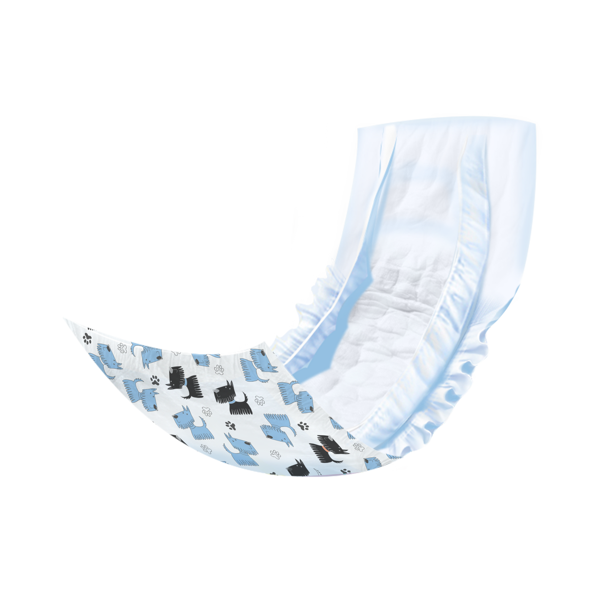 Misoko & Co Vaskbar Strintebind - Blå Hunde, kun hos GroomUs