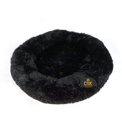 Luksus donut hundeseng Med lynlås og aftagelig betræk By CBK i sort 100 cm - GroomUs